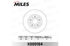 Диск тормозной 3 2.0 03- для MAZDA 3 седан (BK) 2.0 2004-2009, код двигателя LF17, V см3 1999, кВт 110, л.с. 150, бензин, Miles K000164