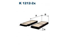 Фильтр салона K1212-2x для MAZDA 3 седан (BK) 1.6 DI Turbo 2004-2009, код двигателя Y601, V см3 1560, кВт 80, л.с. 109, Дизель, Filtron K12122X