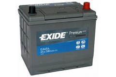 EXIDE EA654 PREMIUM_аккумуляторная батарея 19.5 для MAZDA 3 (BK) 1.6 2003-2009, код двигателя B6ZE, V см3 1598, кВт 77, л.с. 105, бензин, EXIDE EA654